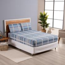 Jogo de Lençol Casal 3 Peças Percal 180 Fios Dia a Dia Estampado