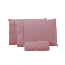 Jogo de Lençol Casal 3 Peças Percal 400 Fios Ponto Palito Rose Jogo de Lençol Casal 3 Peças Percal 400 Fios Ponto Palito Rose