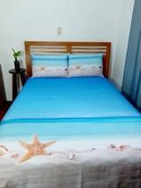 Jogo De Lençol Casal 3pç Estampa Estrela Do Mar Confortável