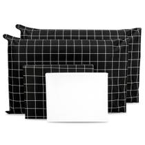 Jogo de Lençol Casal 4 pçs Estampado Ponto Palito Percal 180 fios 2025