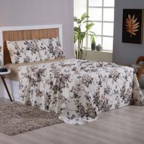 Jogo de Lençol Casal 4 Peças 200 Fios Algodão Estampado Mariah
