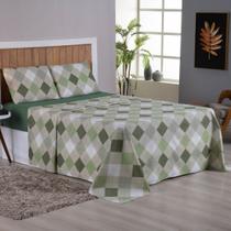 Jogo de Lençol Casal 4 Peças 200 Fios Algodão Estampado Mariah