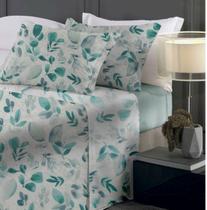 Jogo de Lençol Casal 4 Peças 400 Fios Estampado Coleção Afetto