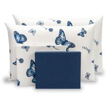 Jogo De Lençol Casal 4 Peças Estampado Percal 180 Fios