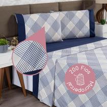 Jogo de Lençol Casal 4 Peças Estampado Urbe 200 Fios Floral Casa Dona