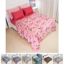 Jogo de Lençol Casal 4 Peças Malha 100% Algodão