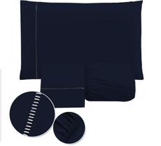 Jogo de Lençol Casal 400 Fios 3 Peças Toque Macio Basic