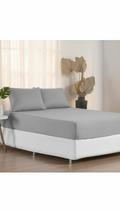Jogo De Lençol Casal 400 Fios Ponto Palito 3 Peças