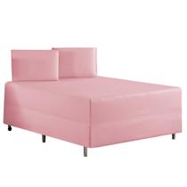 Jogo de Lençol Casal King Malha 100% Algodão 03 Peças Para Cama Box