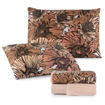 Jogo de Lençol Casal Malha 100% Algodão 04 Peças