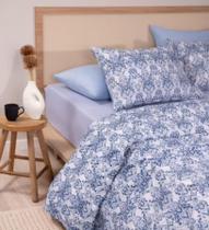 Jogo de lençol casal micro percal santista wilma