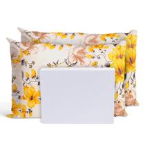 Jogo De Lençol Casal Padrão 3 Peças 200 Fios Florença Branco