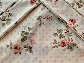 Jogo de Lençol Casal Padrão 3 Peças Bolinha Salmão Roupa de Cama 100% Algodão Jogo de Lençol Casal Padrão 3 Peças Bolinha Salmão Roupa de Cama 100% Algodão