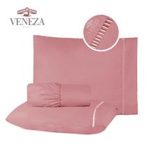 Jogo de Lençol Casal Padrão 3 Peças MicroPercal 400 Fios Ponto Palito