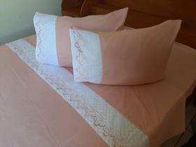 Jogo De Lençol Casal Padrão Bordado 4 Peças 300 Fios super