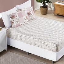 Jogo de Lençol Casal Padrão Bouti Estampado 3 Peças - Rosa Matura