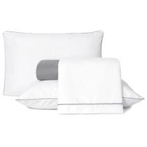 Jogo de Lençol Casal Padrão Linea 200 Fios 4 Peças - Cinza