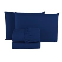 Jogo de Lençol Casal Padrão para Cama Box 30CM altura 03 peças com Elástico todo em Volta