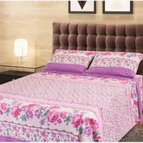 Jogo de Lençol Casal Padrão Premier 03 Peças 100% Poliéster Microfibra Estampado Cor Sortida Marcelino Têxtil