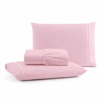 Jogo de Lençol Casal Padrão Premium Soft 600 Fios Micropercal Rosa Bebê Ponto Palito Toque Macio 3 Peças Jogo de Lençol Casal Padrão Premium Soft 600 Fios Micropercal Rosa Bebê Ponto Palito Toque Macio 3 Peças