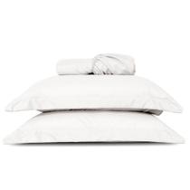 Jogo de Lençol Casal Padrão Slim 200 Fios 3 Peças - Branco