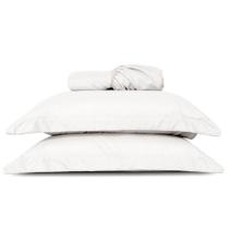 Jogo De Lençol Casal Padrão Slim Percal 200 Fios 3 Peças - Branco
