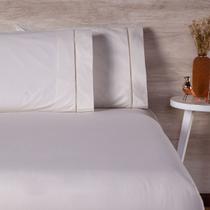Jogo de Lençol Casal Percal 200 Fios Extra Macio Ponto Palito Palha 03 Peças