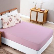 Jogo De Lençol Casal Quality Malha 100% Algodão 3 Peças - Rosê