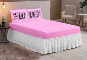 Jogo De Lençol Casal Queen 03 Peças Estampa Love Todo Rosa Jogo De Lençol Casal Queen 03 Peças Estampa Love Todo Rosa