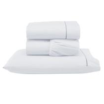 Jogo de lençol casal queen 03 peças Micro percal Ponto Palito Jogo de lençol casal queen 03 peças Micro percal Ponto Palito