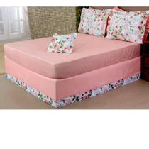 Jogo de Lençol Casal Queen 05 peças Com Saia Box