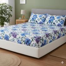 Jogo de Lençol Casal Queen 3 pçs Micropercal 400 Fios Estampas Sortidas Lindas Envio imediato Jogo de Lençol Casal Queen 3 pçs Micropercal 400 Fios Estampas Sortidas Lindas Envio imediato