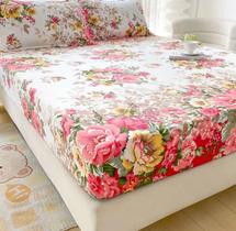 Jogo de Lençol Casal Queen 3 Peças Microfibra Estampado - Estampas Sortidas