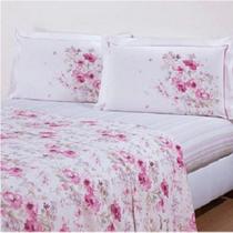 Jogo de Lençol Casal Queen 3 Peças Microfibra Estampado