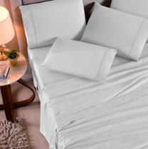 Jogo de Lençol Casal Queen 4 Peças 400 Fios Ponto Palito