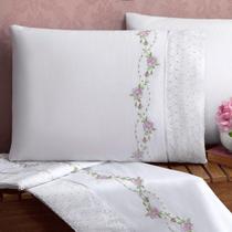 Jogo De Lençol Casal Queen Daphane Algodao 100% Algodao Luxo Jogo De Lençol Casal Queen Daphane Algodao 100% Algodao Luxo