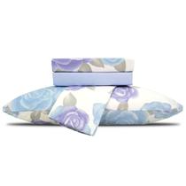 Jogo De Lençol Casal Queen Elástico 100% Algodão Estampado Extra Macio Completo 4 Peças Jogo De Lençol Casal Queen Elástico 100% Algodão Estampado Extra Macio Completo 4 Peças