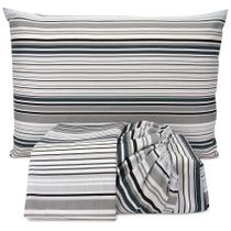 Jogo de Lençol Casal Queen Elástico Estampado Algodão 3 Peças