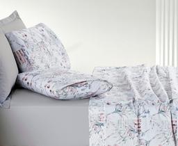 Jogo de Lençol Casal Queen Percale 200 Fios Floral Cotton 4 Peças