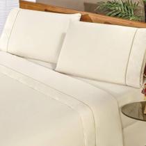 Jogo de Lençol Casal Super King 4 Peças Palha 100% Algodão