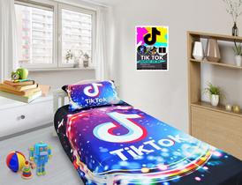 Jogo De Lençol Cobre Leito E Fronha Infantil Tiktok Mod. 1 ls-tt1