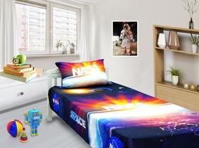 Jogo De Lençol Cobre Leito E Fronha Solteiro Espaço Nasa 1 ls-na1 Jogo De Lençol Cobre Leito E Fronha Solteiro Espaço Nasa 1 ls-na1