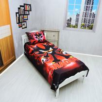 Jogo De Lençol Cobre Leito Fronha Sonic Shadow Generation 3