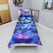 Jogo De Lençol Cobre Leito Fronha Stitch Infantil Decorativo Mod. 2