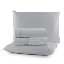 jogo de lençol completo 400 fios fronha ponto palito tamanhos solteiro, casal, queen, king size