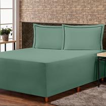 Jogo de Lençol Conjugado para Cama Box CASAL Versatile com Fronhas 03 Peças - Capa Luva Percal 300 Fios Toque Acetinado