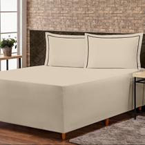 Jogo de Lençol Conjugado para Cama Box KING Versatile com Fronhas 03 Peças Capa Luva Percal 300 Fios Toque Acetinado Jogo de Lençol Conjugado para Cama Box KING Versatile com Fronhas 03 Peças Capa Luva Percal 300 Fios Toque Acetinado