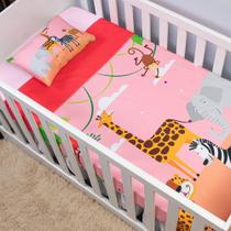 Jogo De Lençol De Berço 3 Peças Infantil Bebê Safari Jogo De Lençol De Berço 3 Peças Infantil Bebê Safari