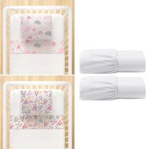 Jogo de Lençol de Berço Estampado com fronha Kit 6 peças Ovelhinha e Arco Íris Jogo de Lençol de Berço Estampado com fronha Kit 6 peças Ovelhinha e Arco Íris