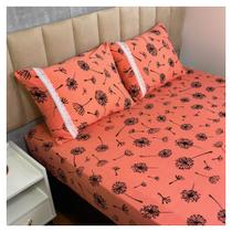 Jogo de Lençol de Malha Casal 3 peças Estampado 100% Algodão Elástico Fronha c/ Zíper Jogo de Lençol de Malha Casal 3 peças Estampado 100% Algodão Elástico Fronha c/ Zíper